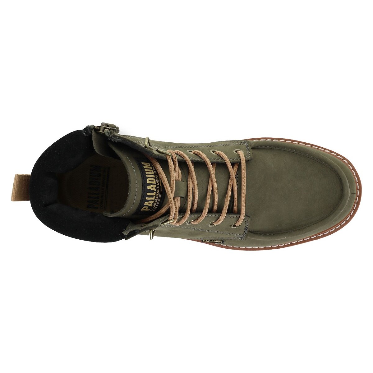 Botas em pele caqui, PALLADIUM