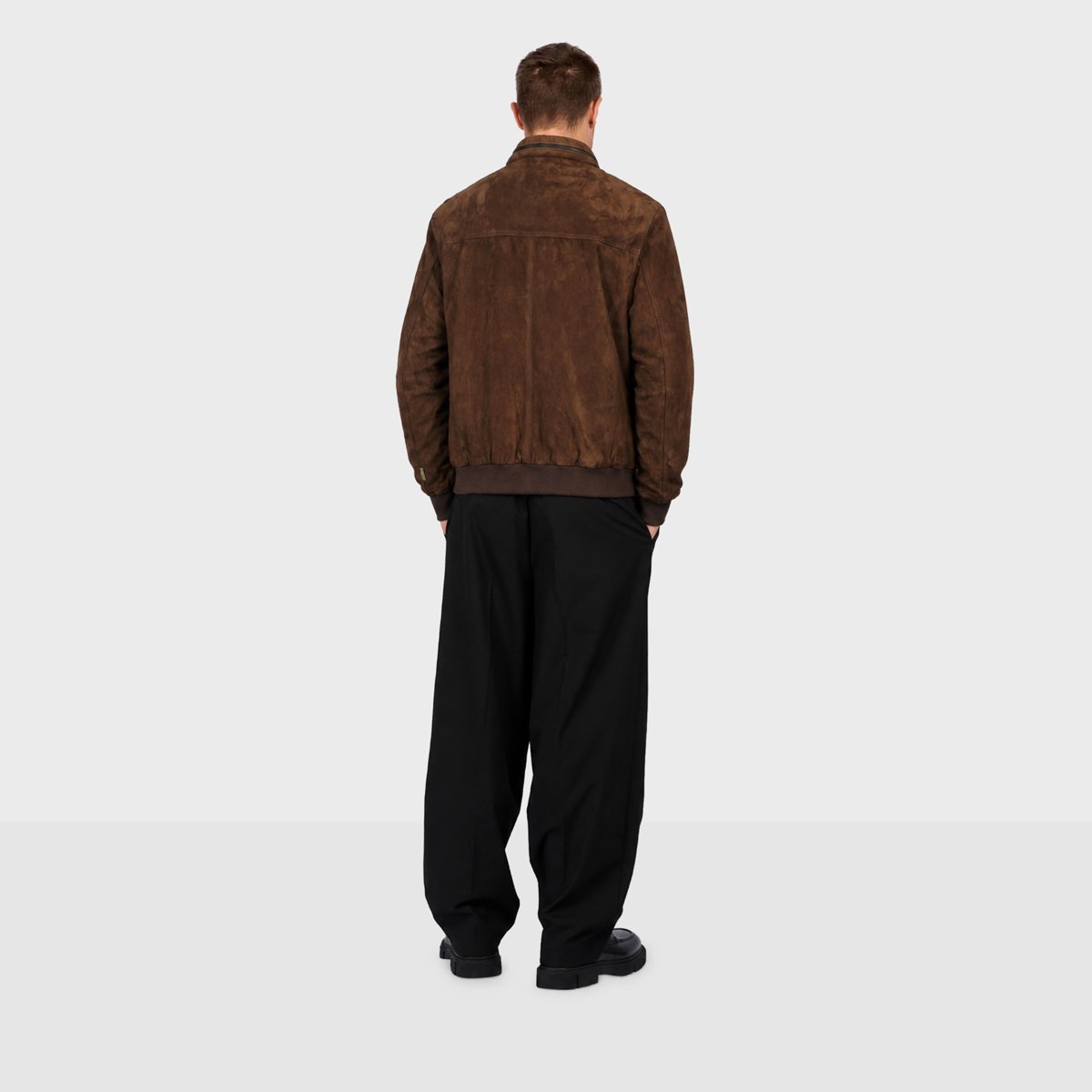 Veste réversible en cuir DYLAN kaki, OAKWOOD