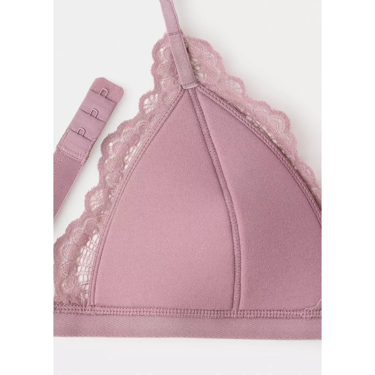 Soutien-gorge triangle en dentelle rose, MANGO TEEN