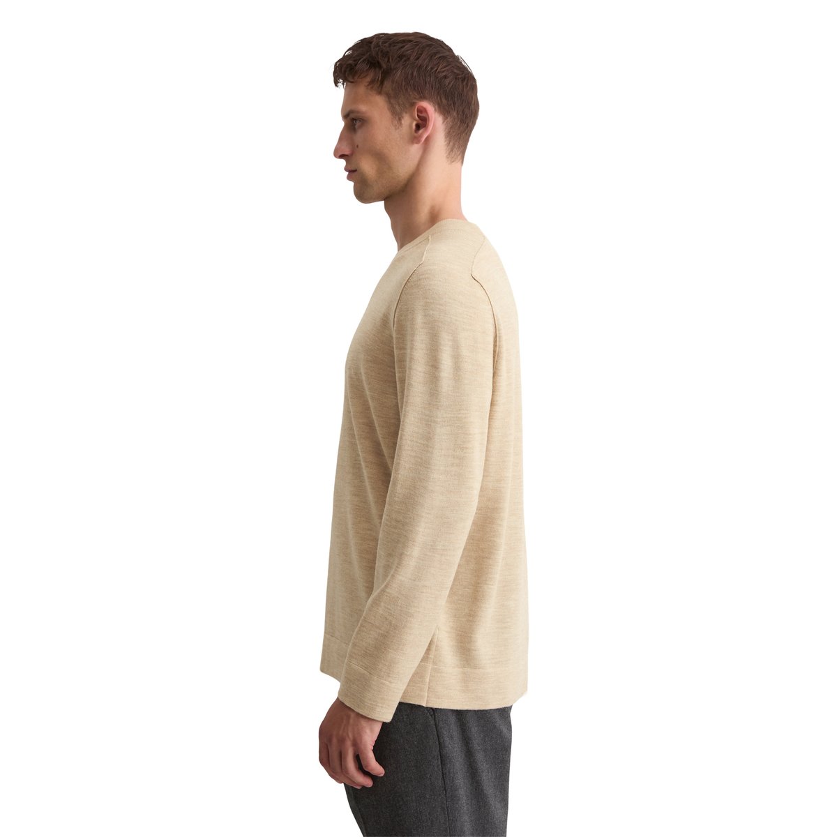 Pull-over regular en laine mérinos douce creme, MARC O'POLO