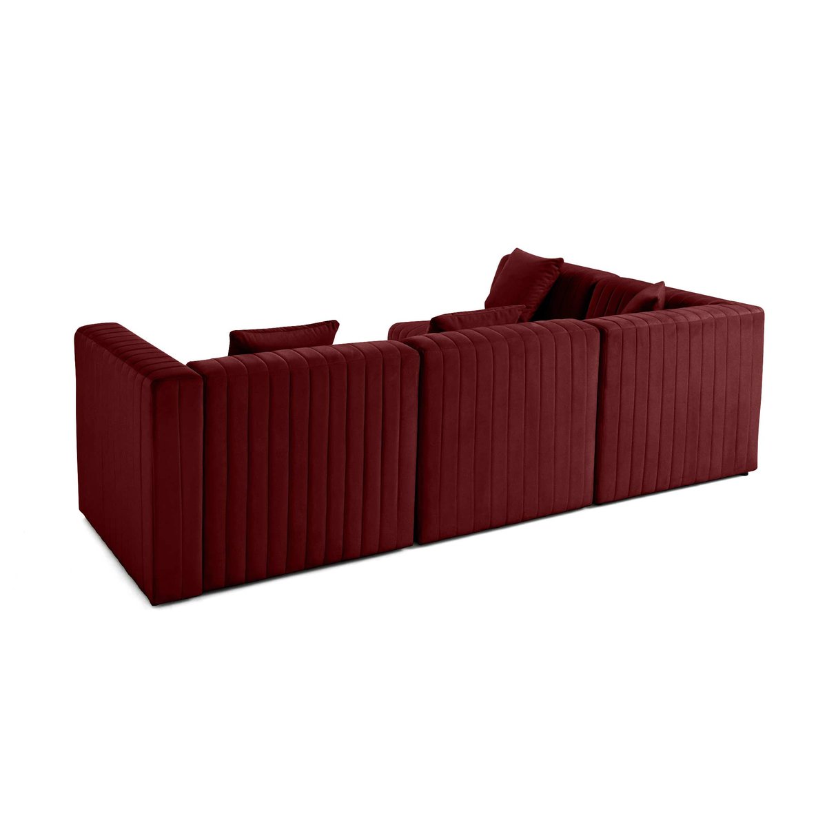 Canapé d'Angle gauche 5 places - NOVA rouge, BEST MOBILIER