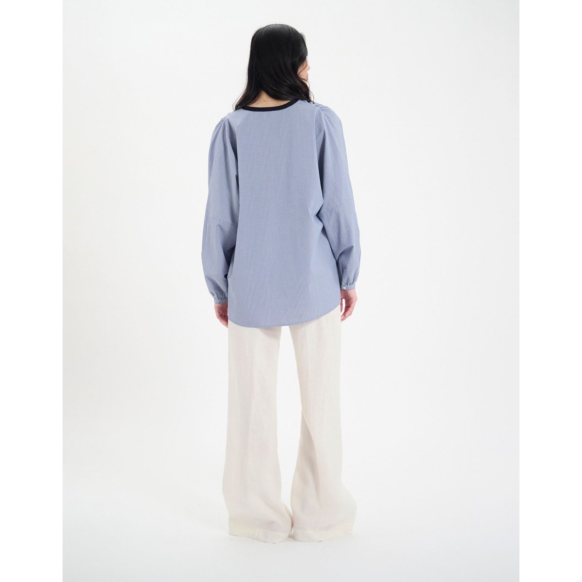 Top Ida en coton bleu bleu, INES DE LA FRESSANGE PARIS