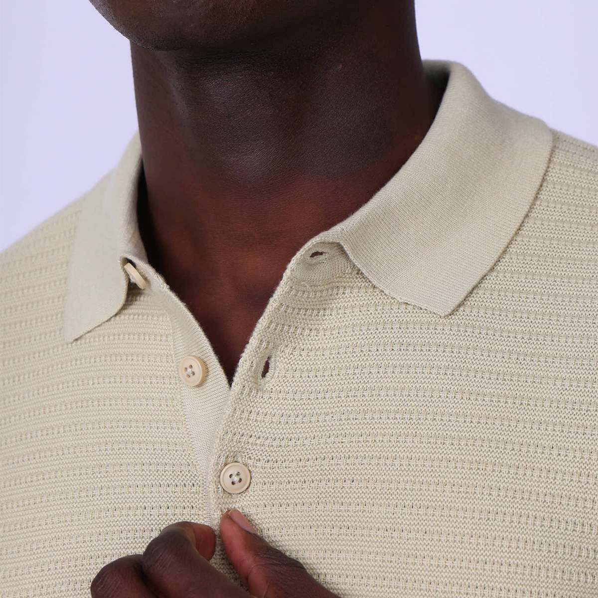 Polo tricot Gibson beige, MISE AU GREEN
