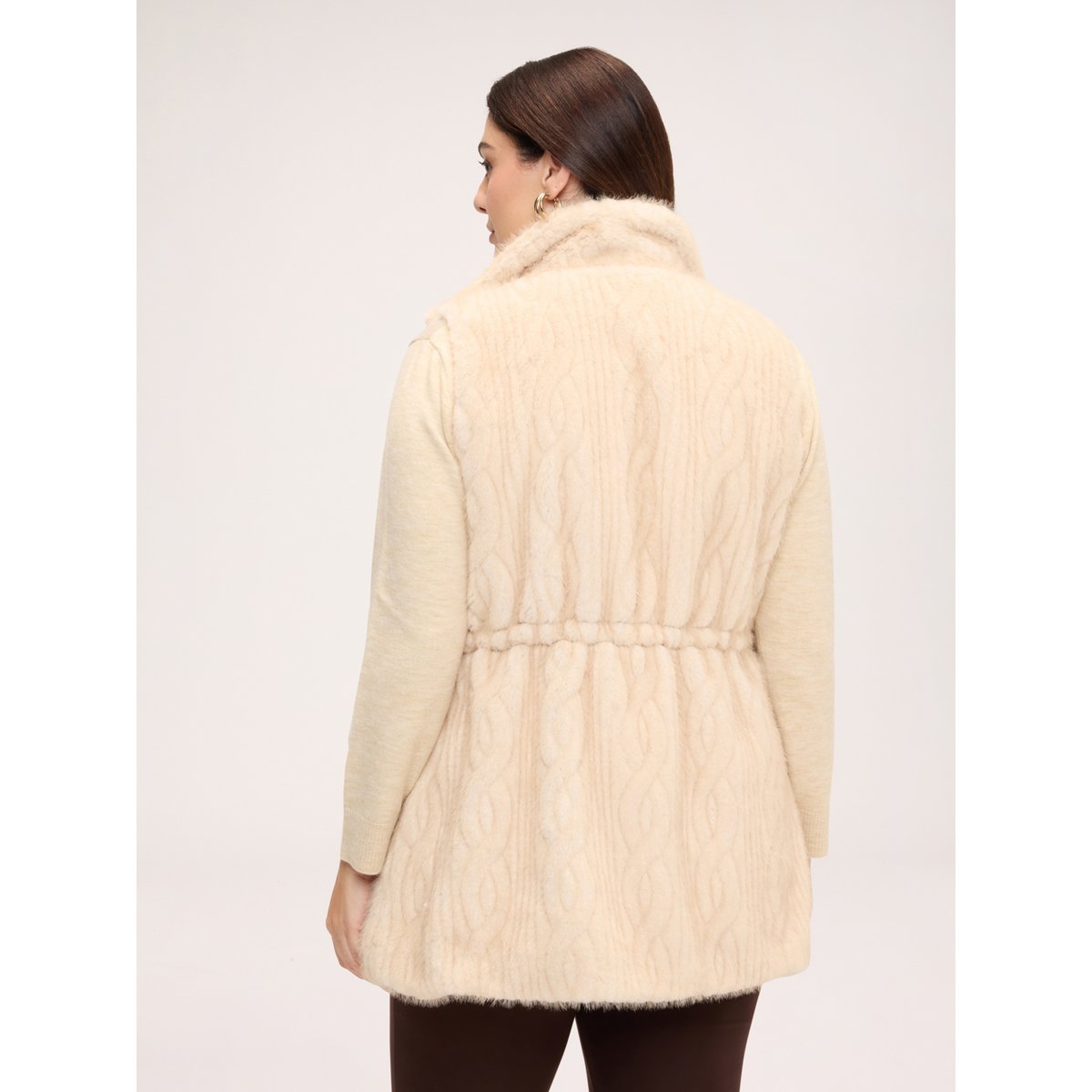Gilet long beige, FIORELLA RUBINO