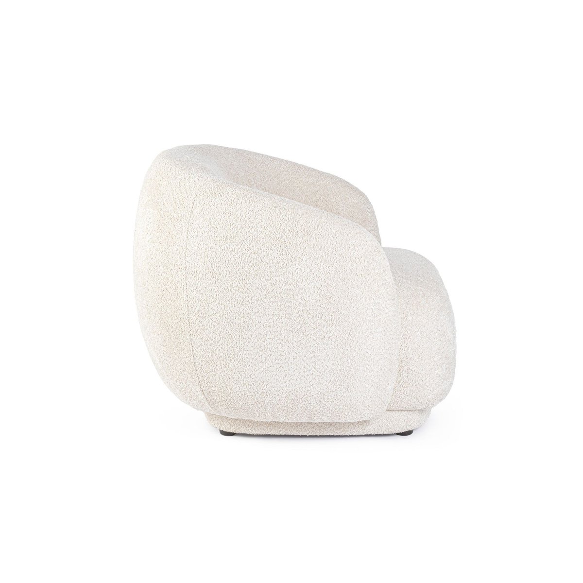 Fauteuil 1 place en tissu bouclette beige - ELLA beige, HELLIN, DEPUIS 1862