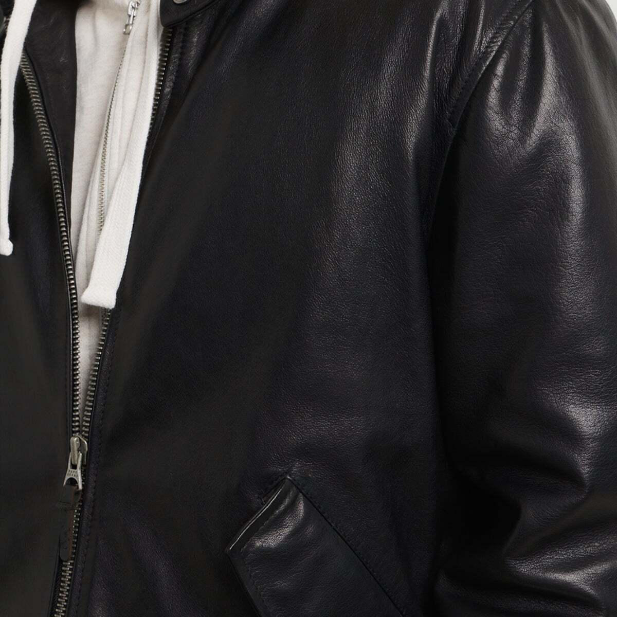 Veste En Cuir Coupe Regular noir, PEPE JEANS