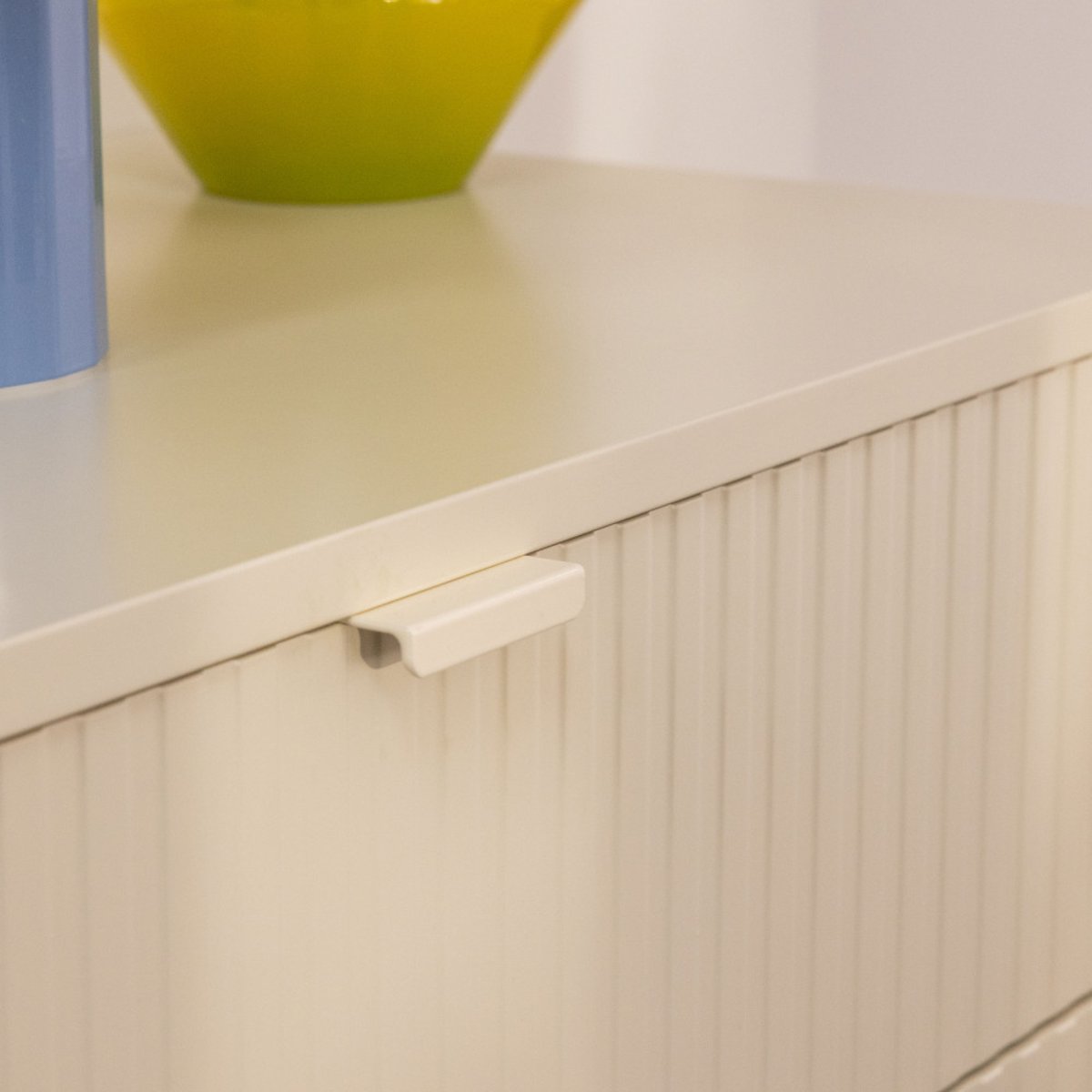 Commode 4 tiroirs en bois et métal L79cm- MOLLY crème, DRAWER