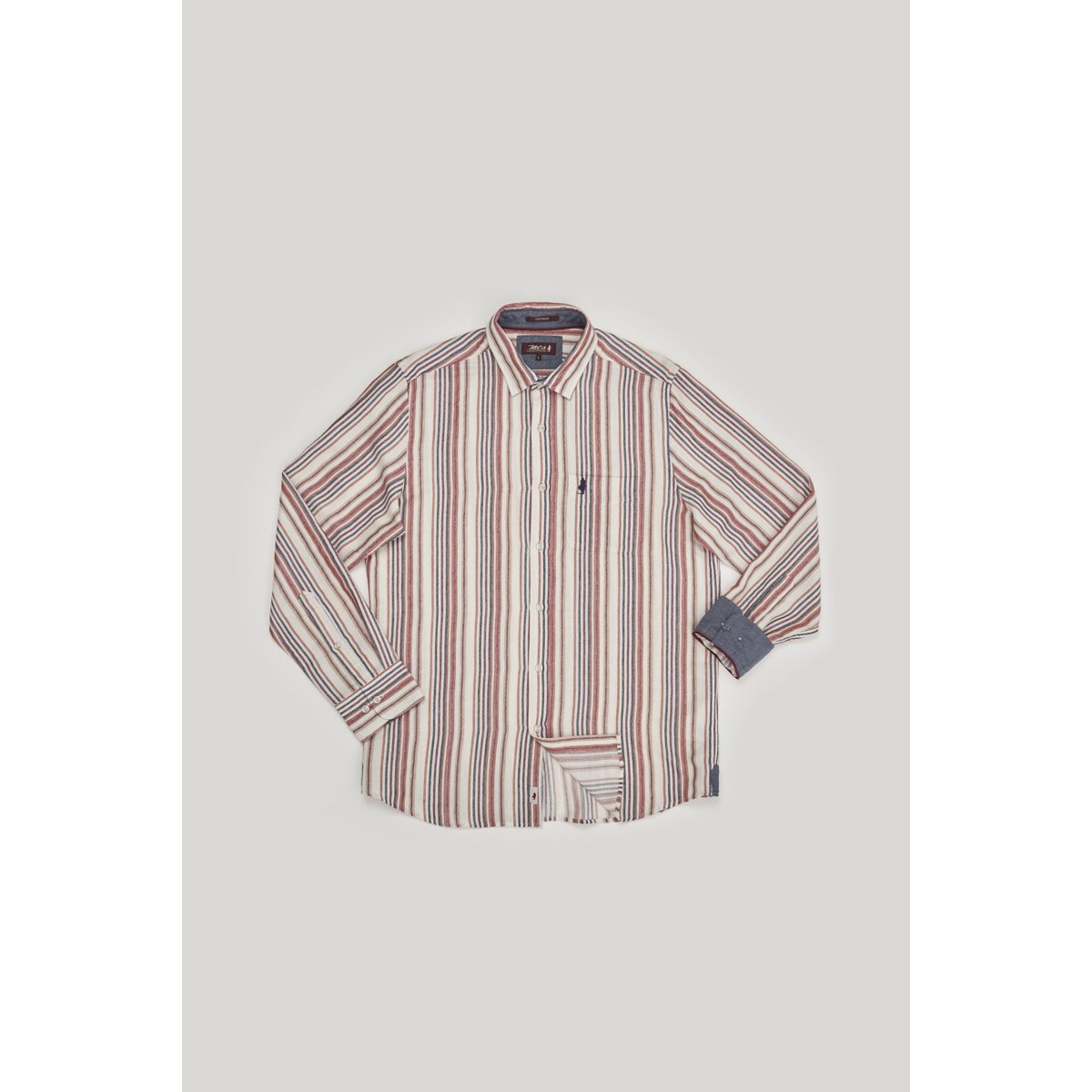 Chemise à rayures fluide vieux rose, MCS