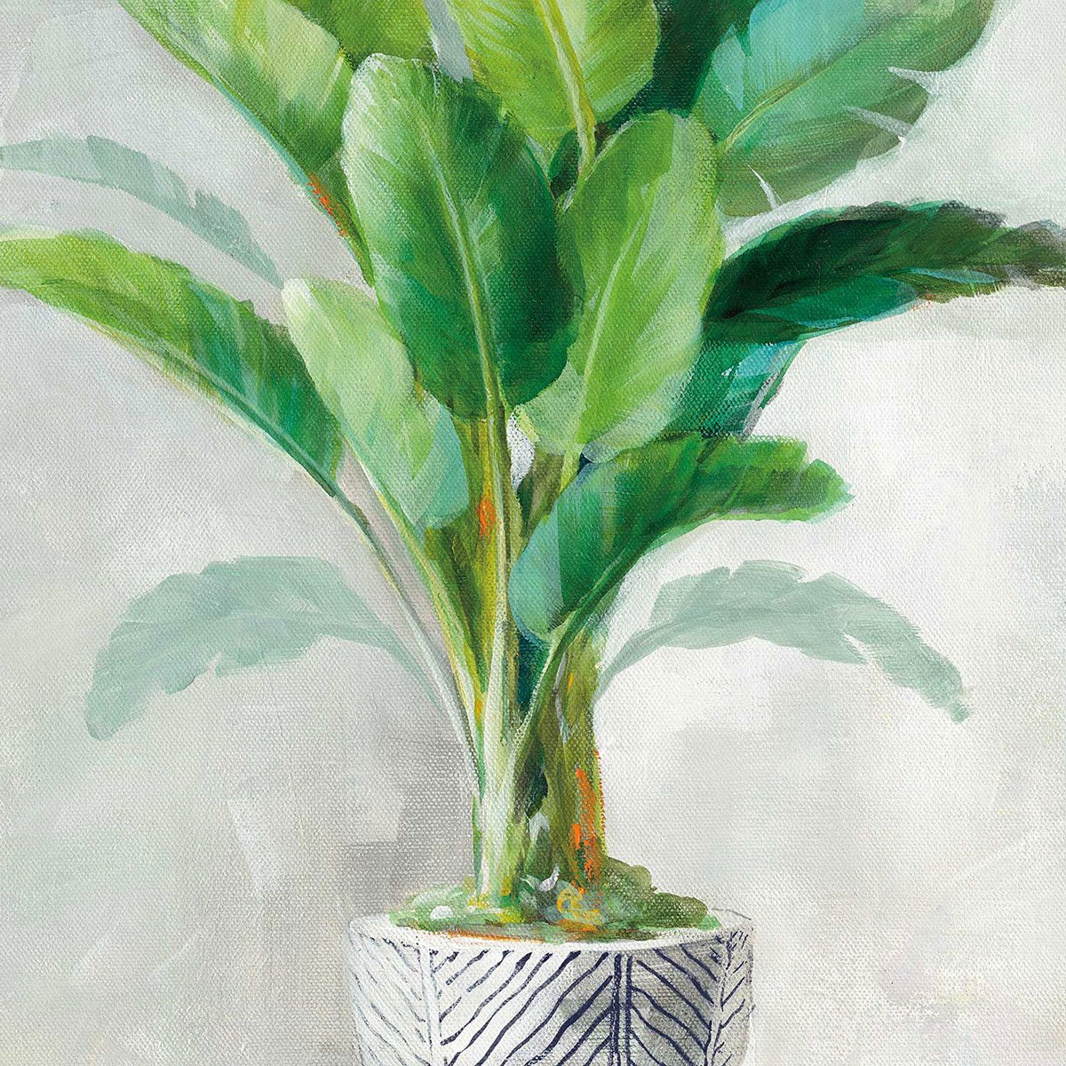 Papier peint exotique plante tropicale alpinia en aquarelle intissé, HEXOA