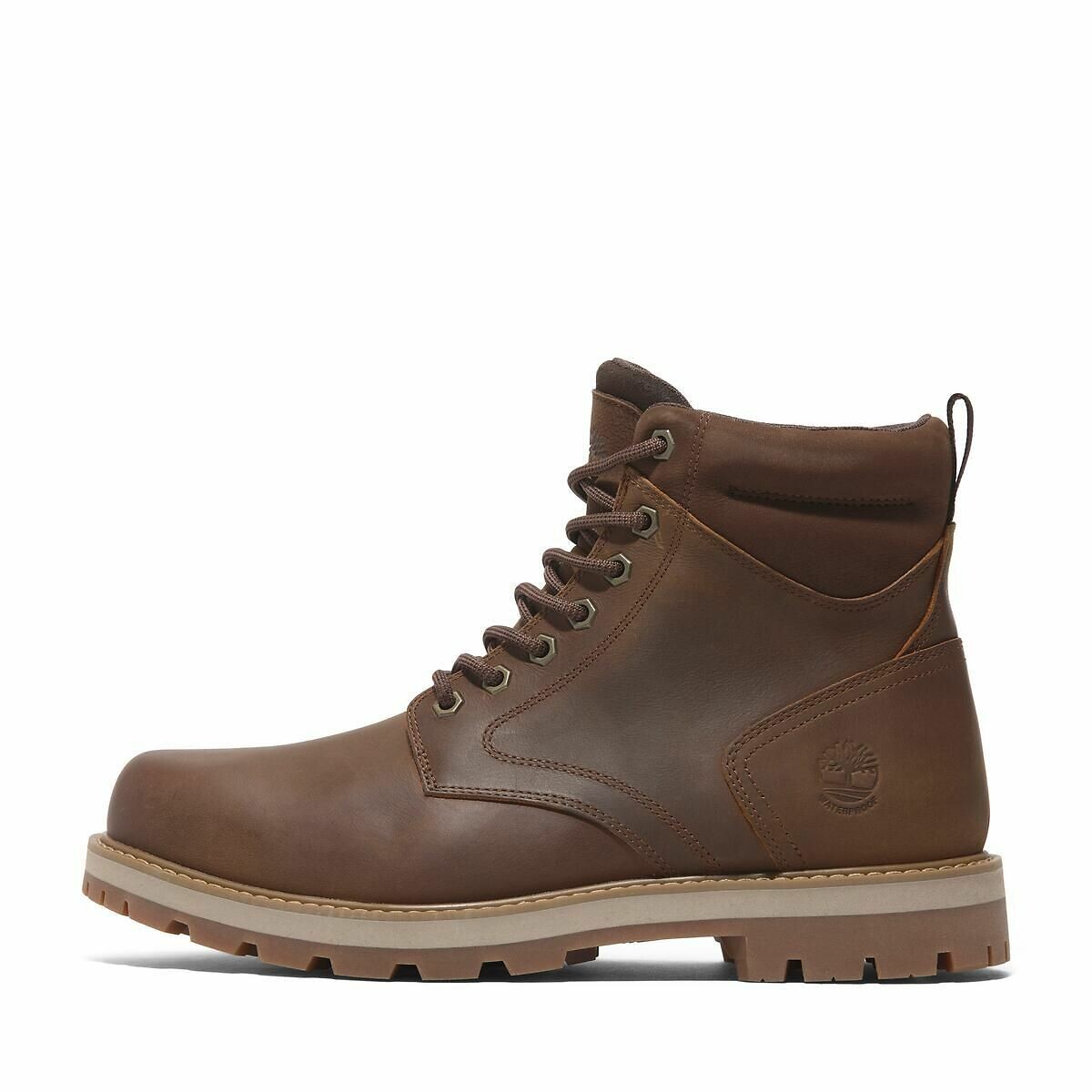 Bottines à lacets en cuir BRITTON ROAD MID LACE marron, TIMBERLAND