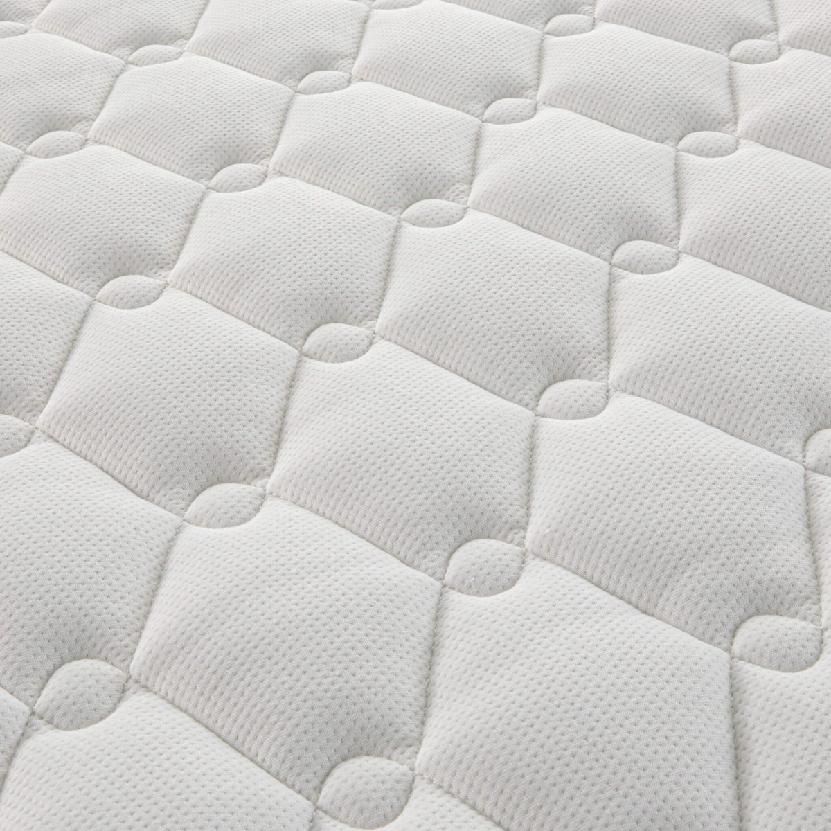 Ensemble matelas ressorts ensachés WELL BED, sommier TWIST et pieds blanc, MERINOS