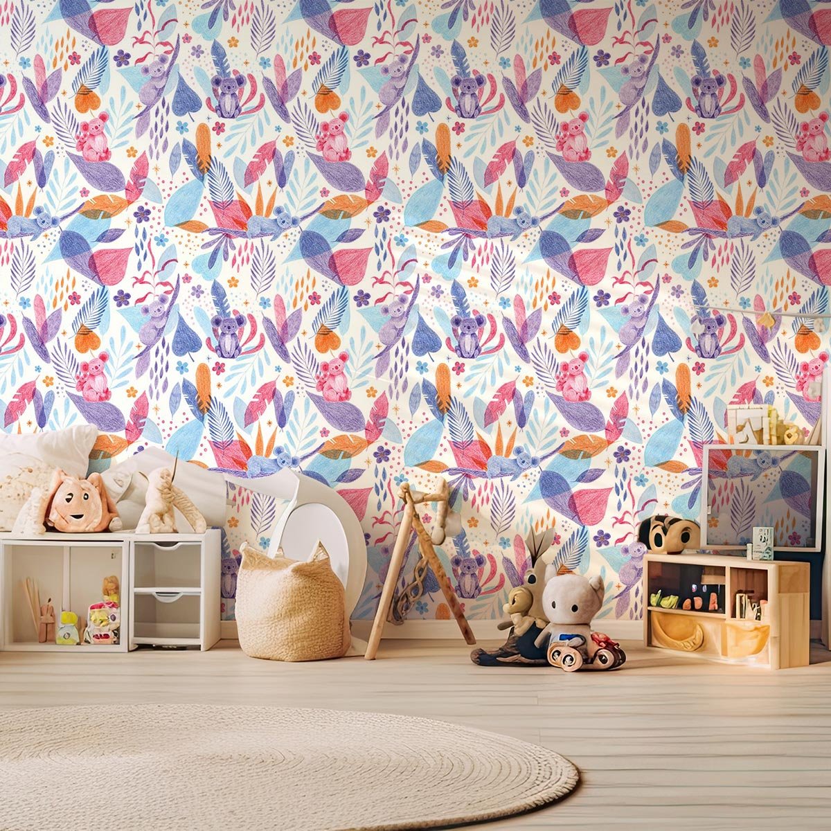 Papier peint papier koala intissé, HEXOA