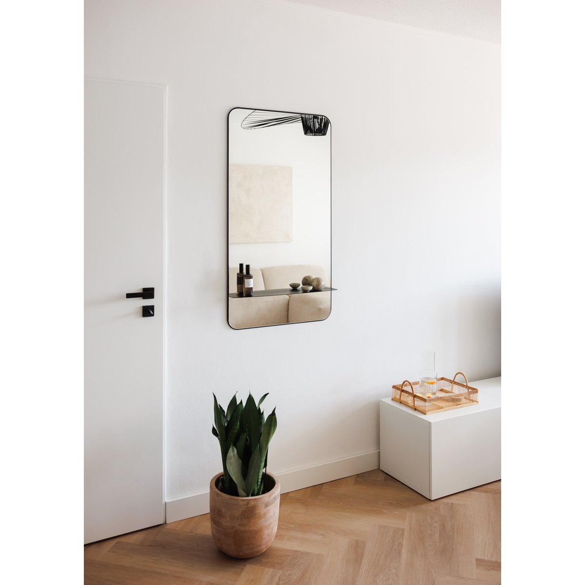 Miroir mural CALEO noir, METALLBUDE