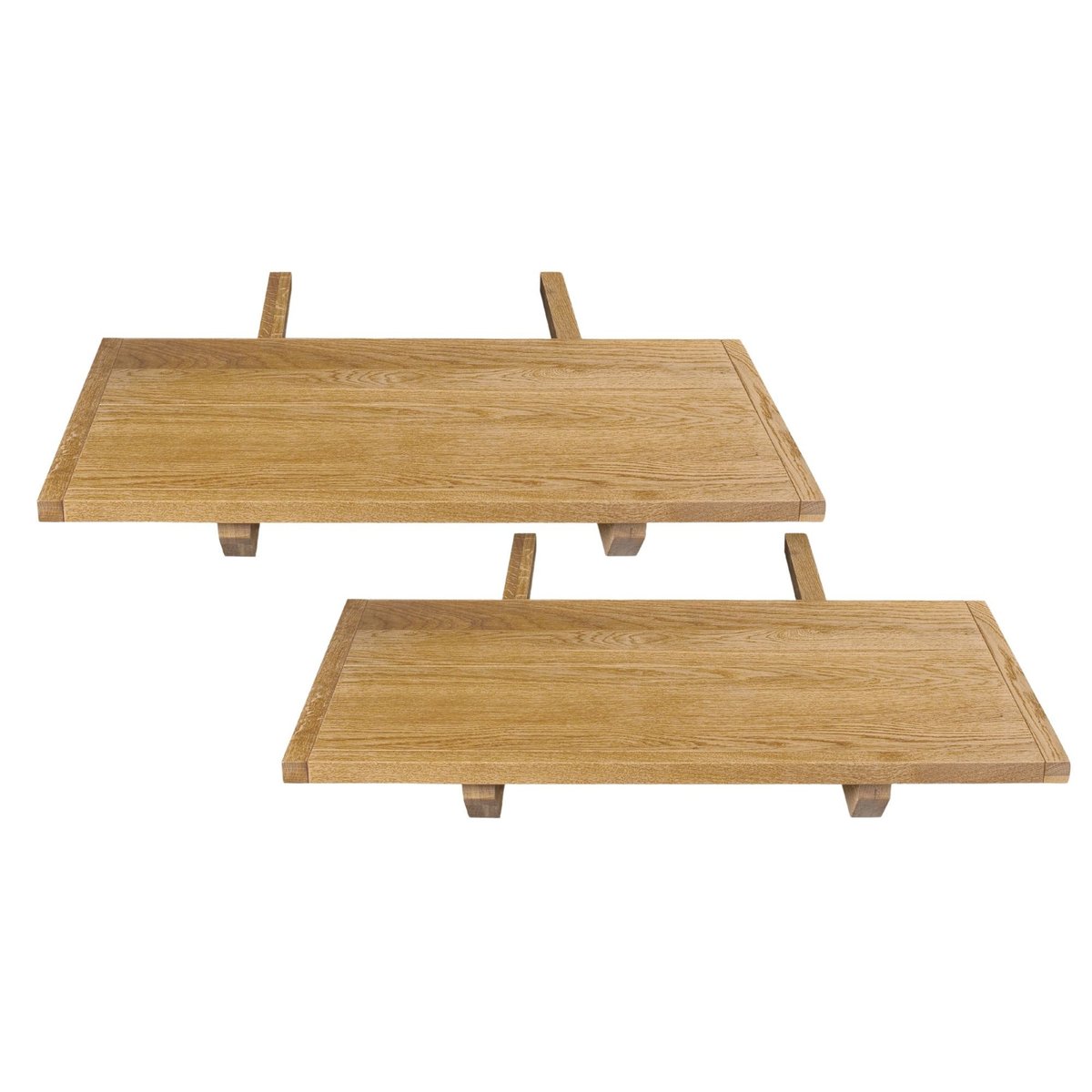 Table de ferme en chêne clair massif + 2 allonges L180/280 - LA BRESSE marron, HELLIN, DEPUIS 1862