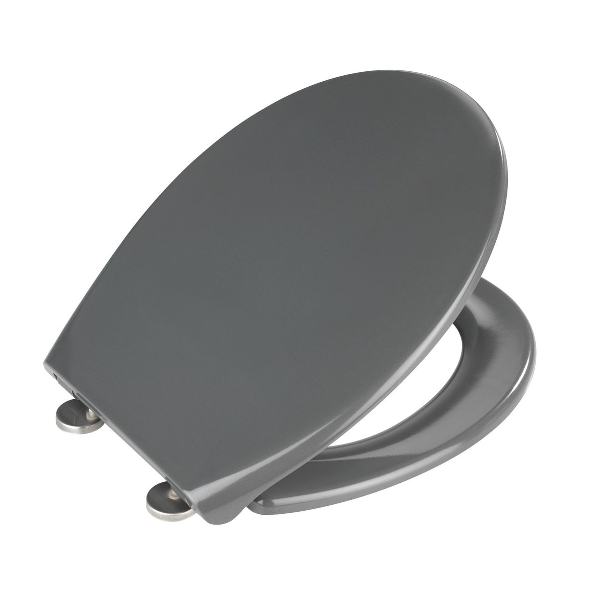 Abattant WC avec abaissement automatique EASY CLOSE gris, WENKO