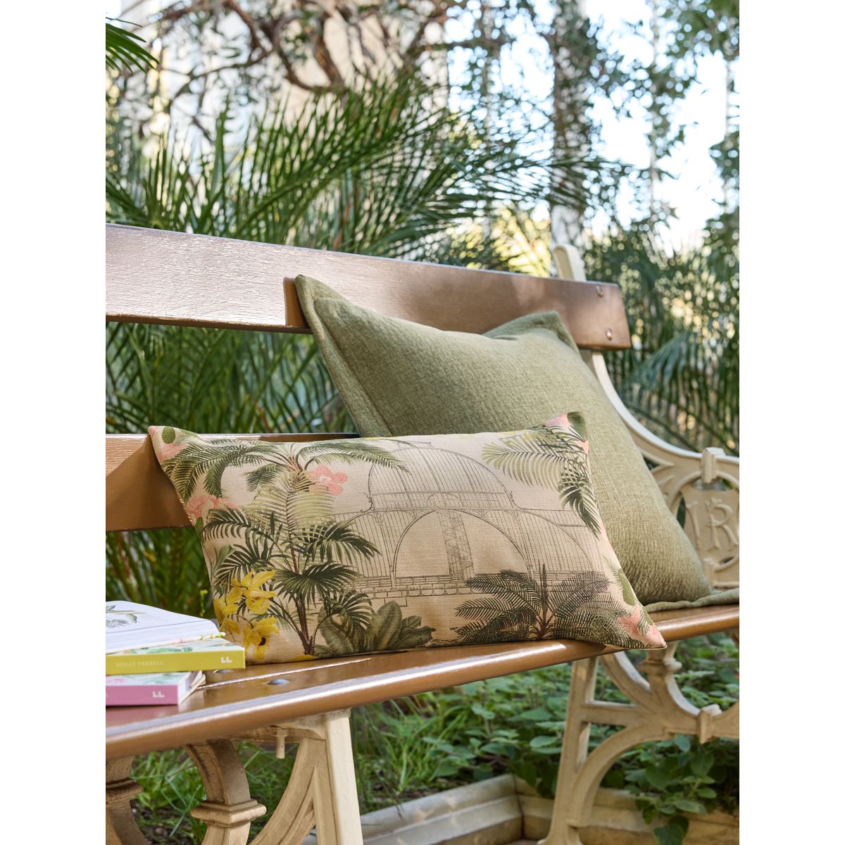 Coussin palmier kew gardens 50 x 30 cm vert, NEXT
