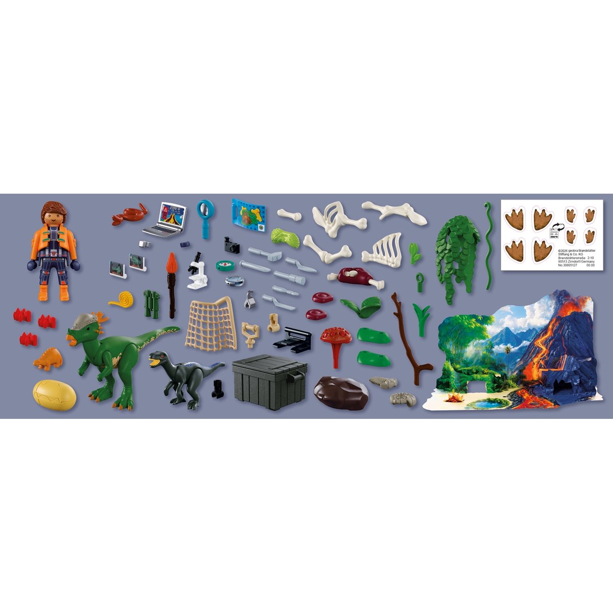 Chrismas Calendrier de l'Avent Dinos couleur unique, PLAYMOBIL