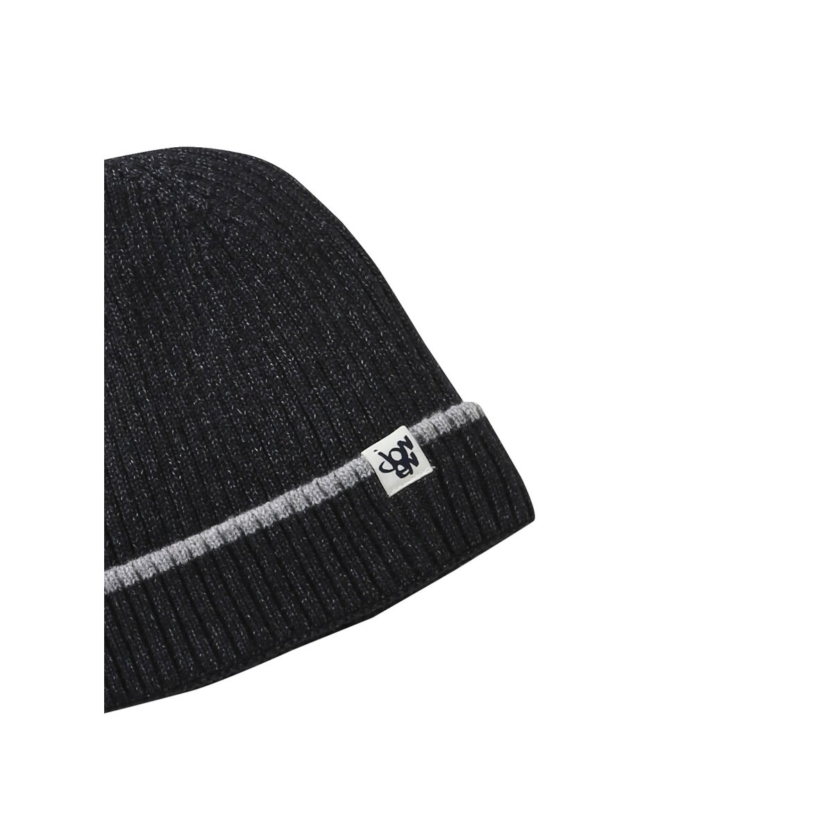 Bonnet en maille côtelée anthracite, JONEN