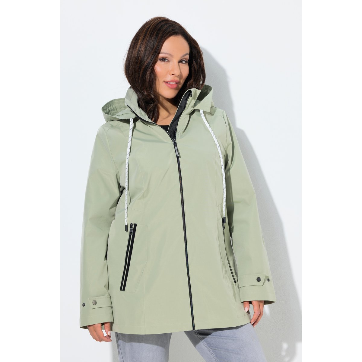 Veste technique HYPRAR à capuche sauge clair, ULLA POPKEN