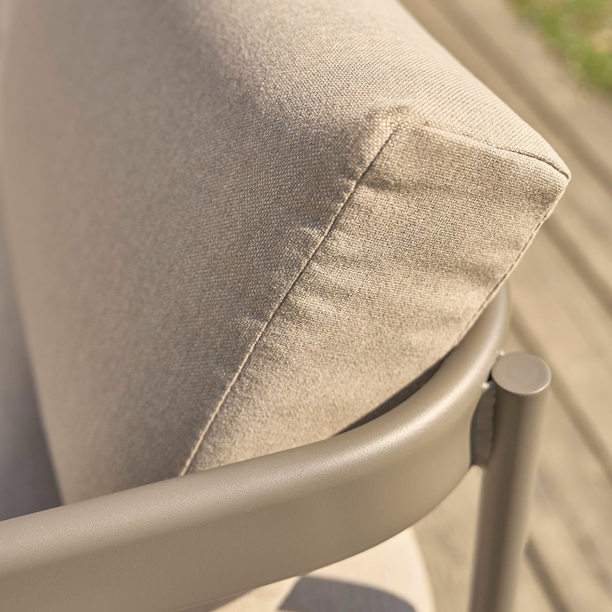 Salon de jardin bas en aluminium modulable ALVAR taupe, BERAH GETAH