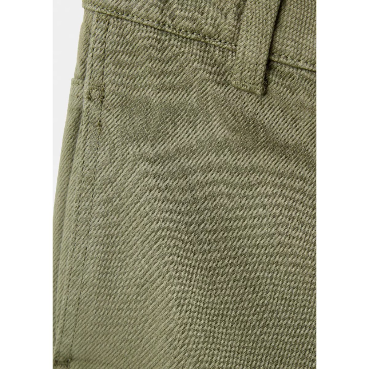 Jean droit taille élastique kaki, MANGO BABY