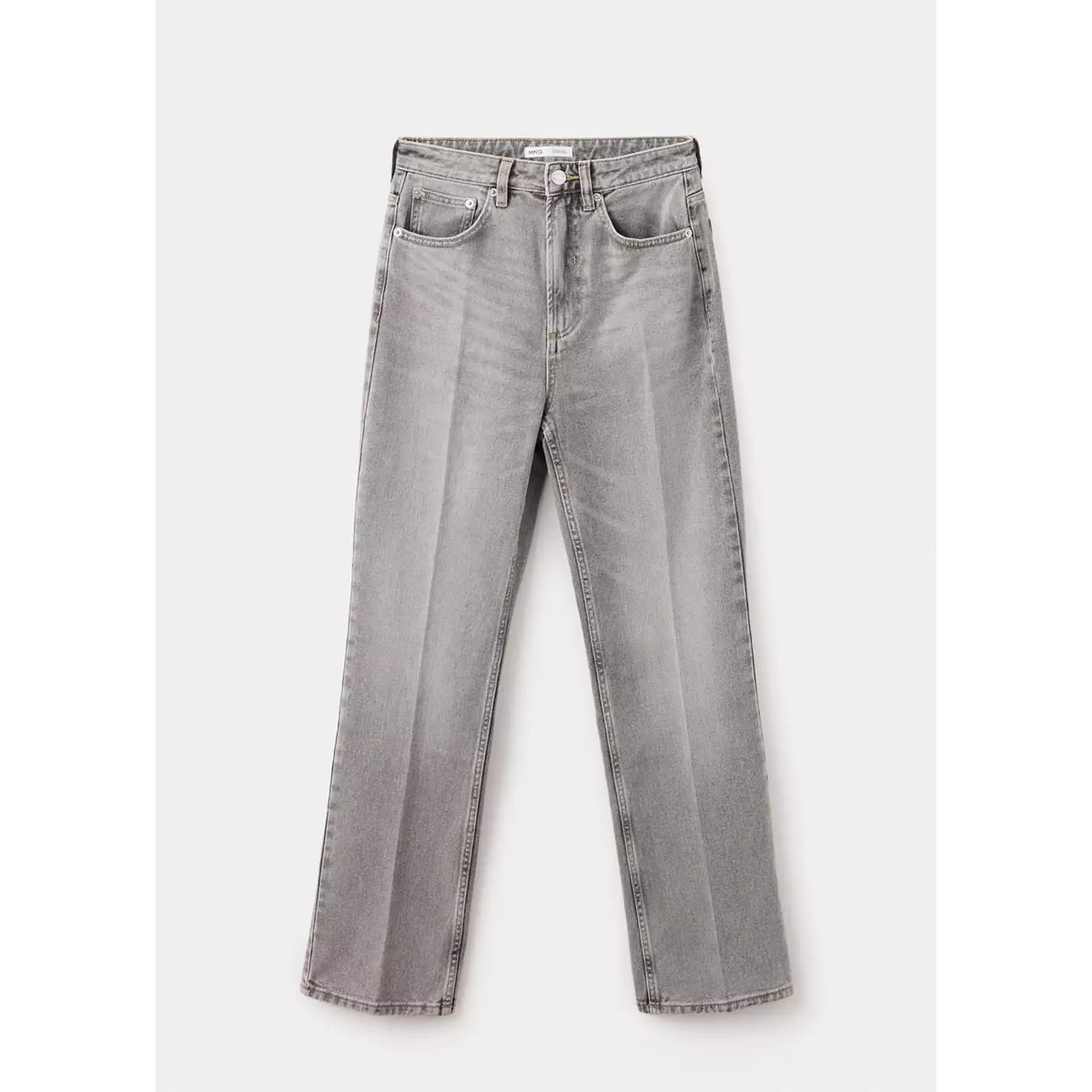 Jean taille haute gris denim, MANGO