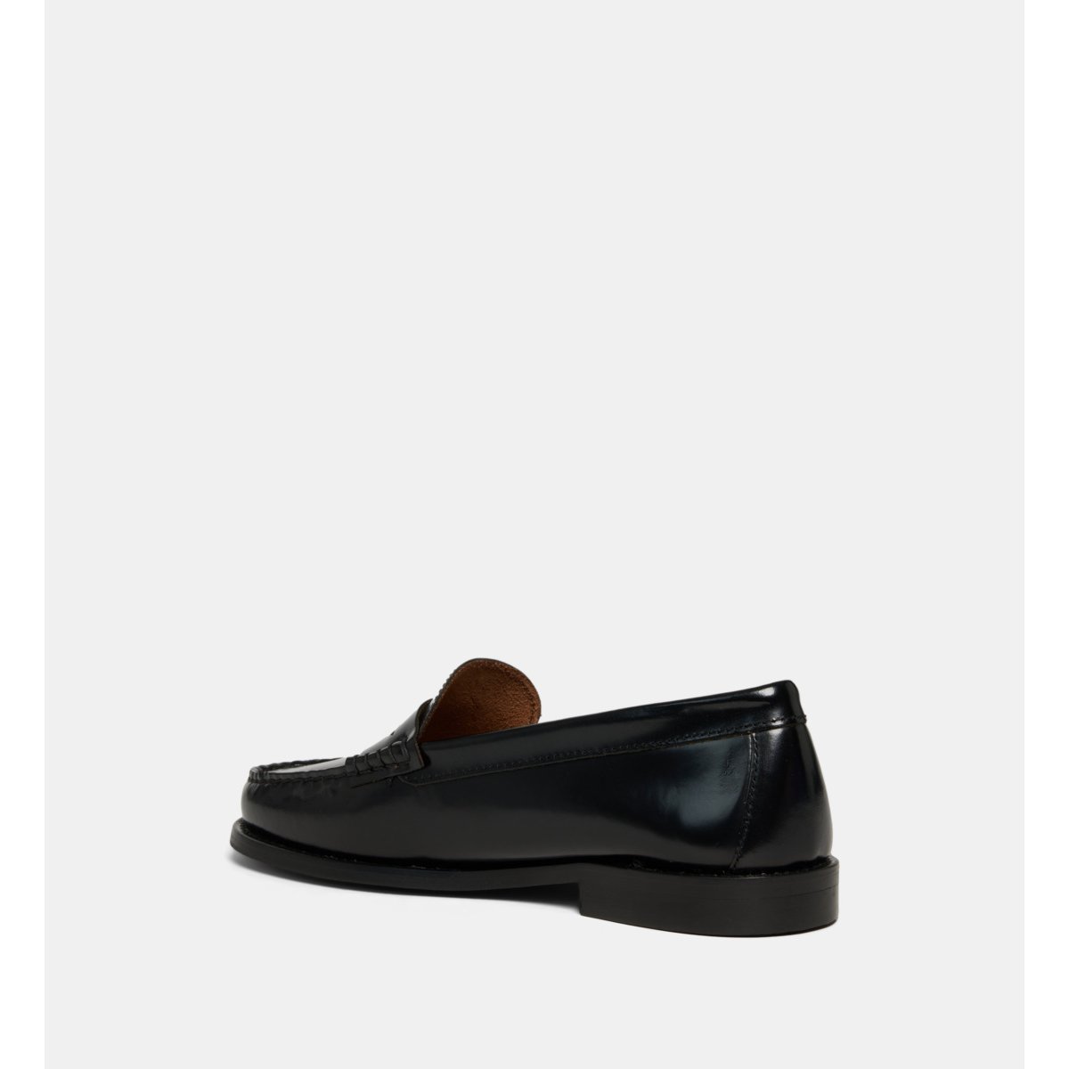 Mocassins plats thérèse en cuir noir, GALERIES LAFAYETTE