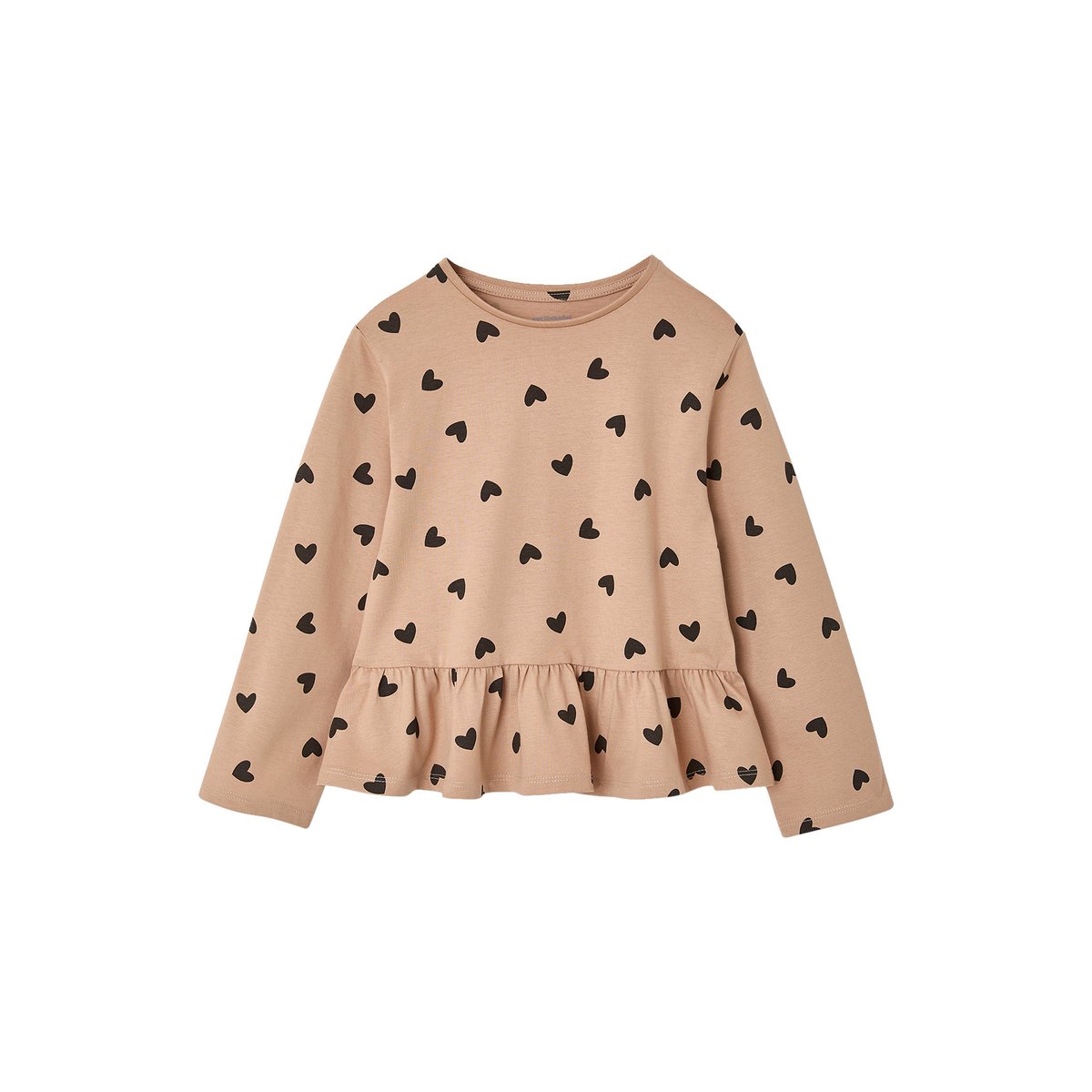 Blouse manches longues taupe, VERTBAUDET