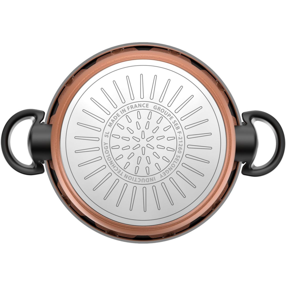 Autocuiseur ClipsoMinut Duo Copper 5L P4705101 blanc, SEB