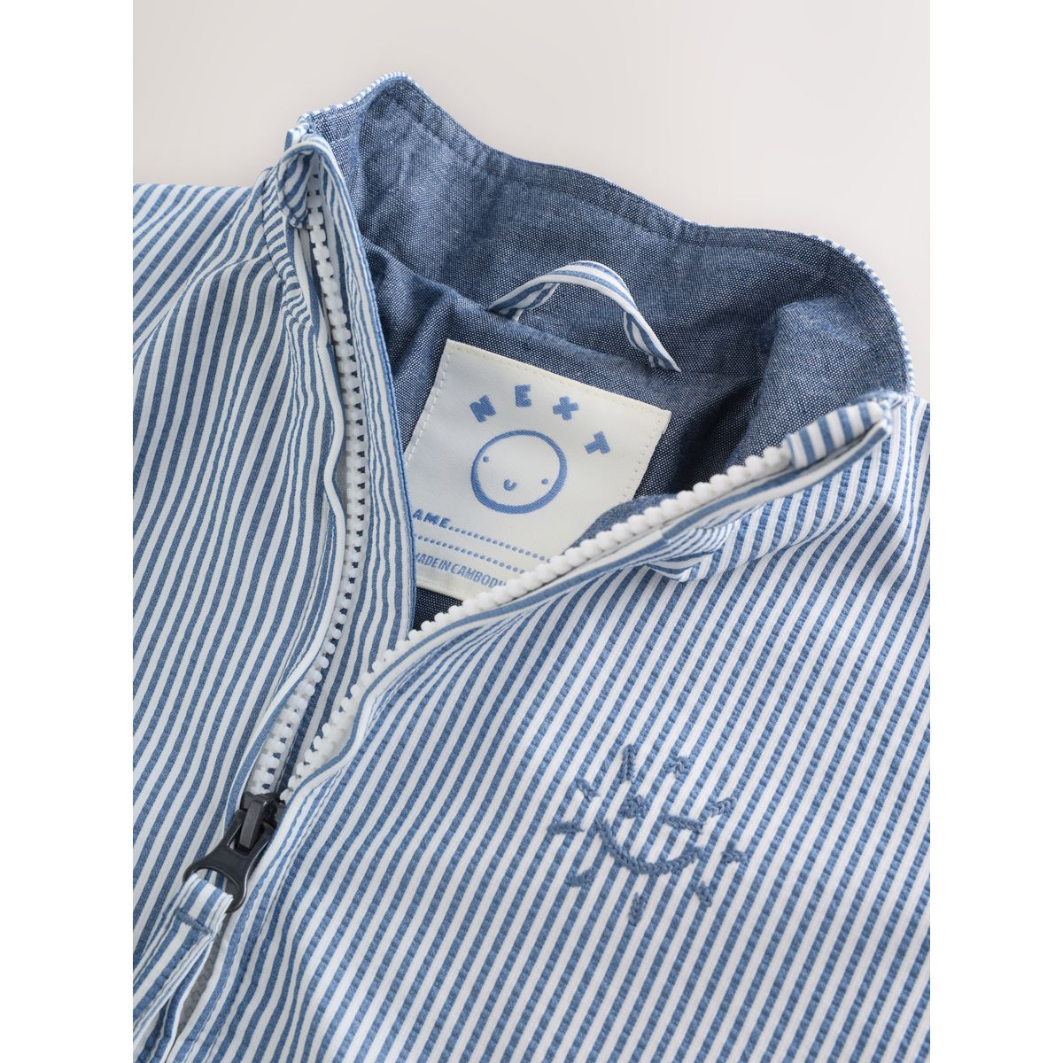 Blouson aviateur rayures bleu clair, NEXT