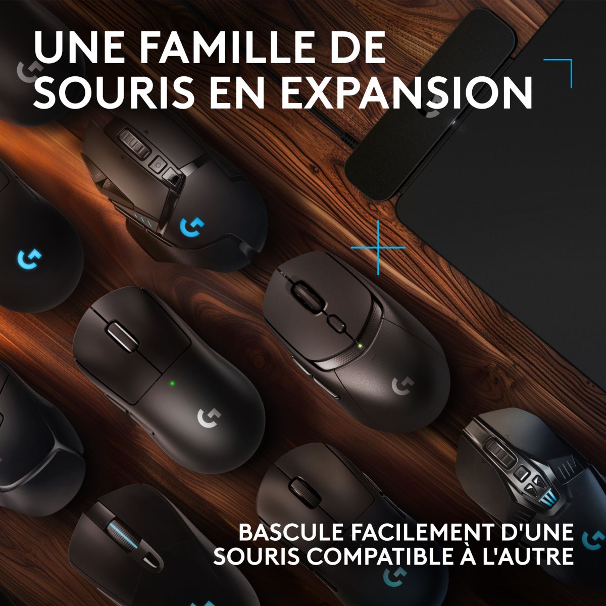 Tapis de souris POWERPLAY 2 couleur unique, LOGITECH