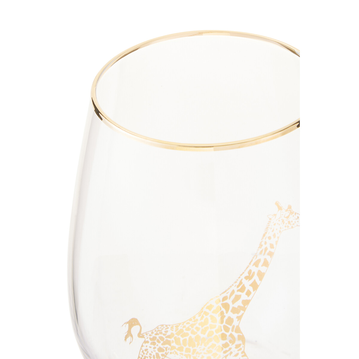 Giraffe Stemless Wine Glass transparent, SO'HOME