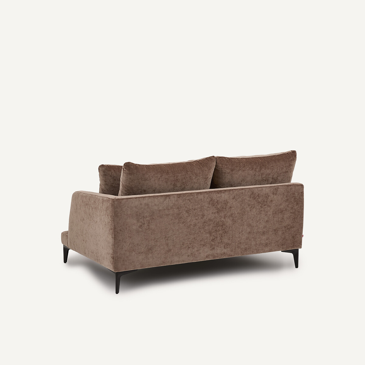 Módulo de sofá de dos plazas de mezcla de terciopelo, MODERNISTE café latte, EMMANUEL GALLINA X AM.PM
