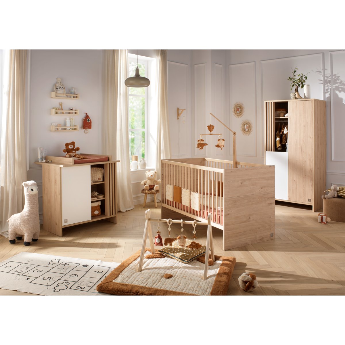 Lit évolutif - Little Big Bed en bois décor chêne suave marron, SAUTHON