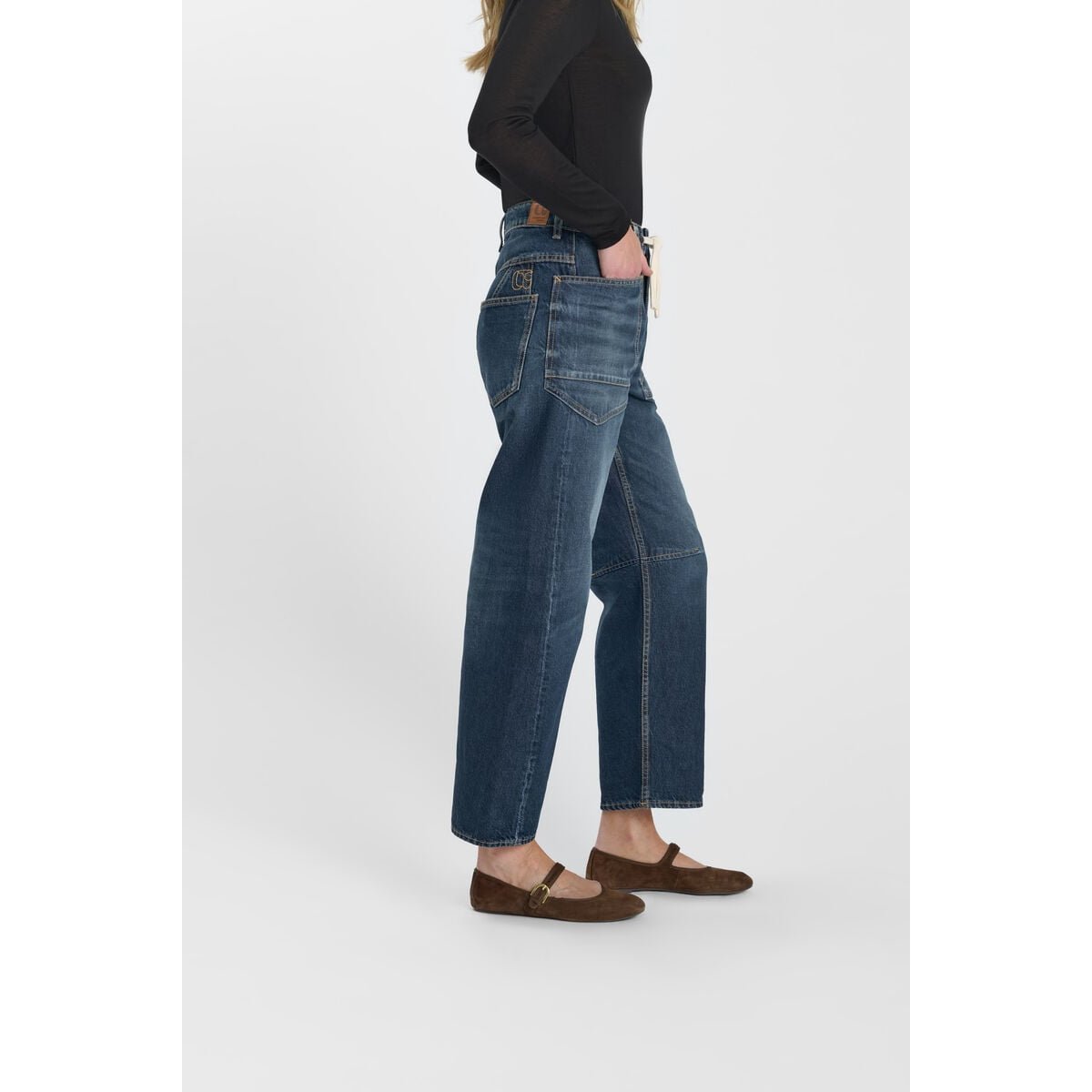Jeans loose, large balloon , longueur 34 blue, LE TEMPS DES CERISES