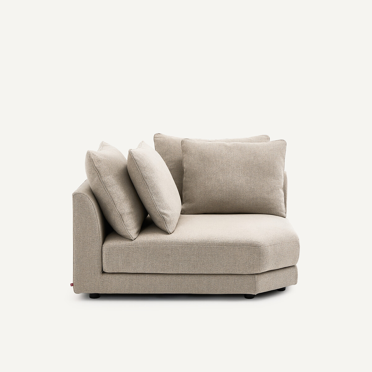 Modulares Ecksofa aus Tweed, TIBERIO natur/hellgrau, AM.PM