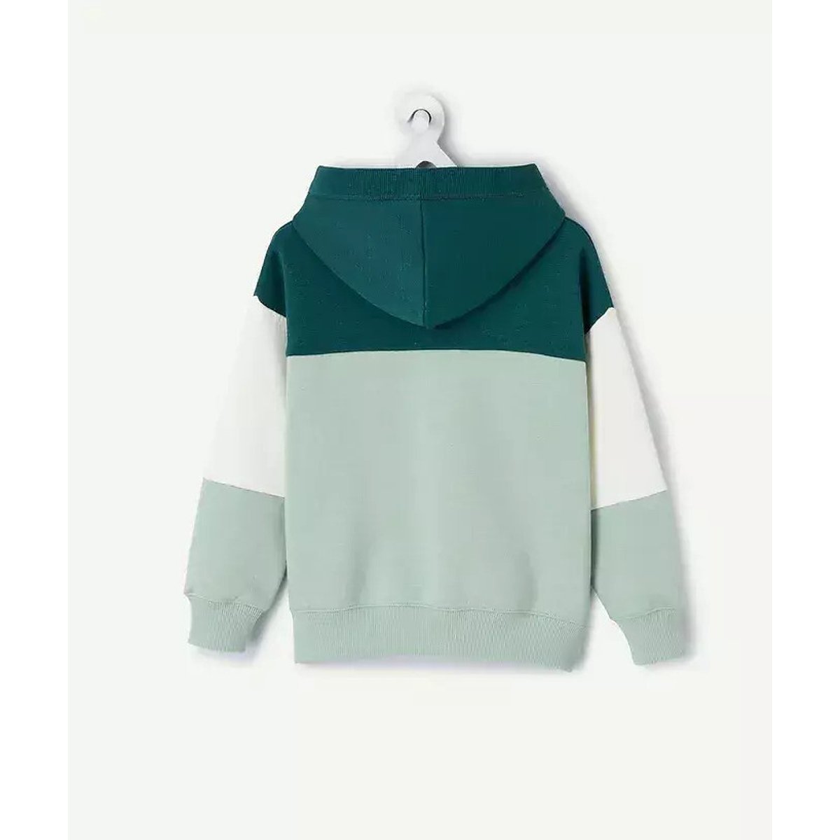 Sweat avec capuche color block, en molleton vert, TAPE A L'OEIL