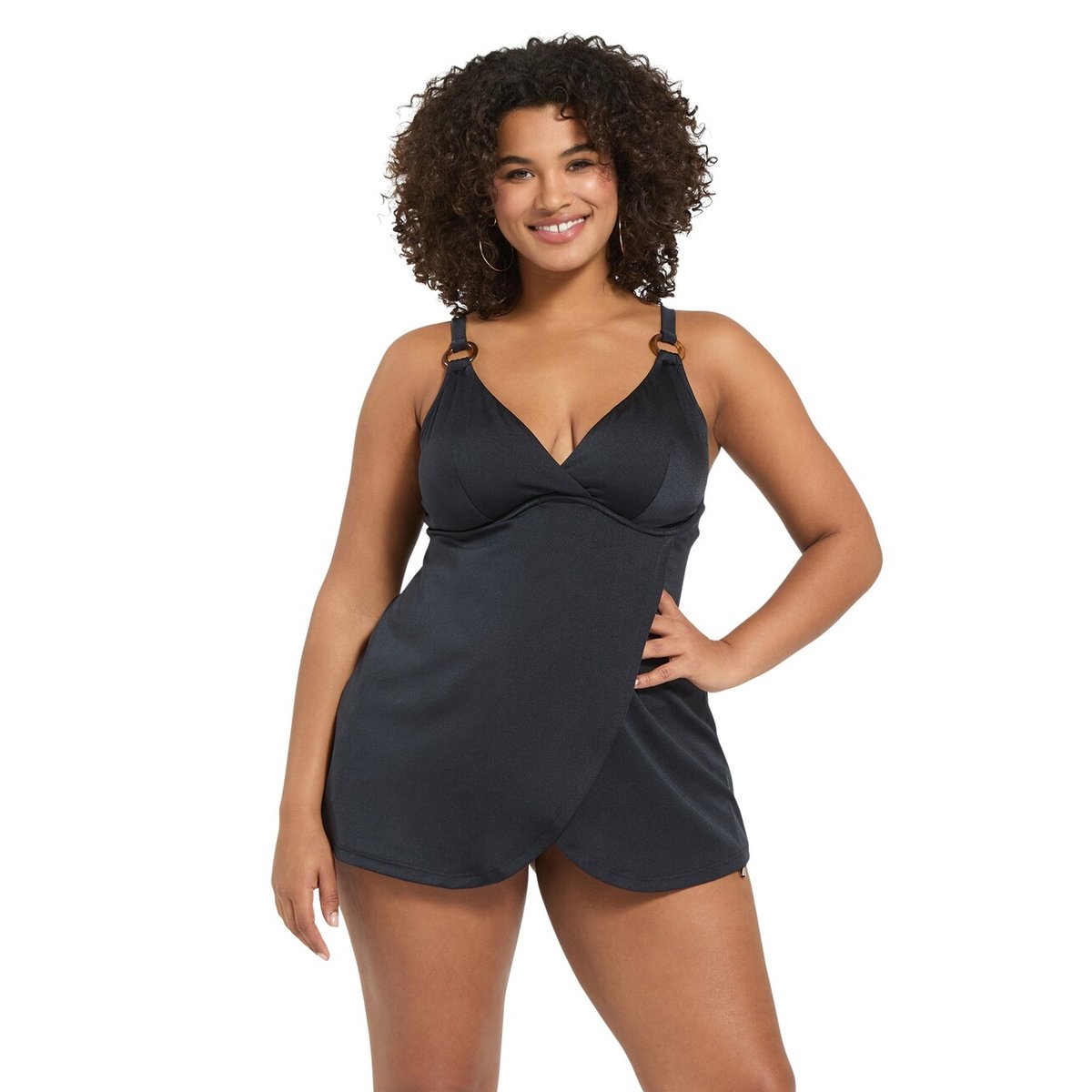 Haut de tankini avec détail anneau noir, FIORELLA RUBINO