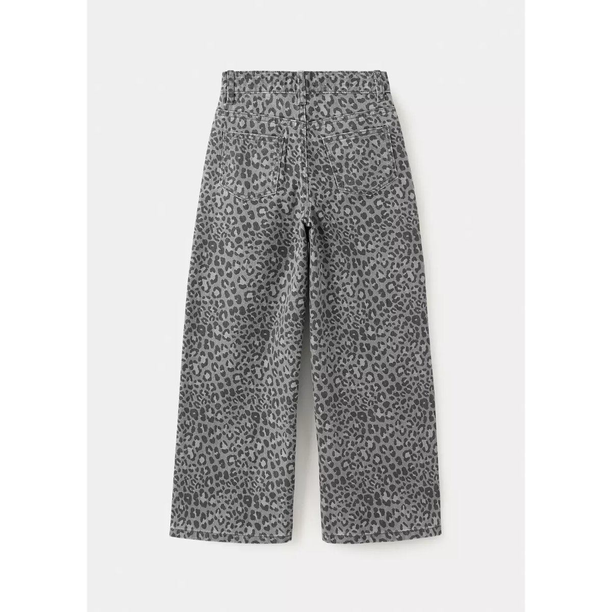 Jean droit léopard gris anthracite, MANGO KIDS
