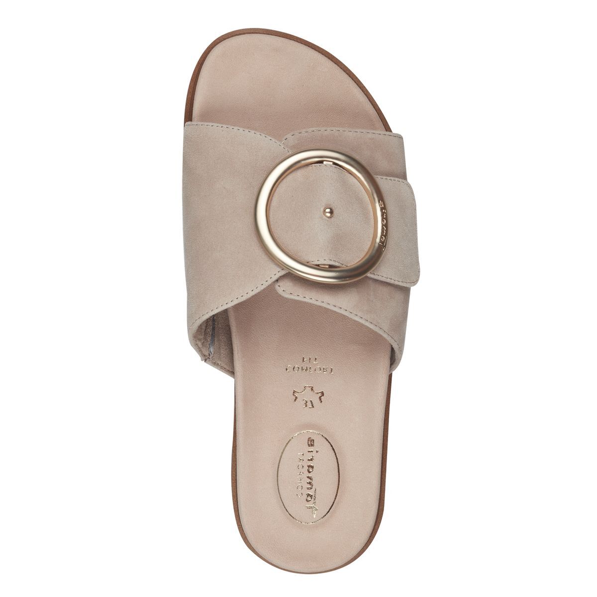 Mule en cuir beige beige, TAMARIS
