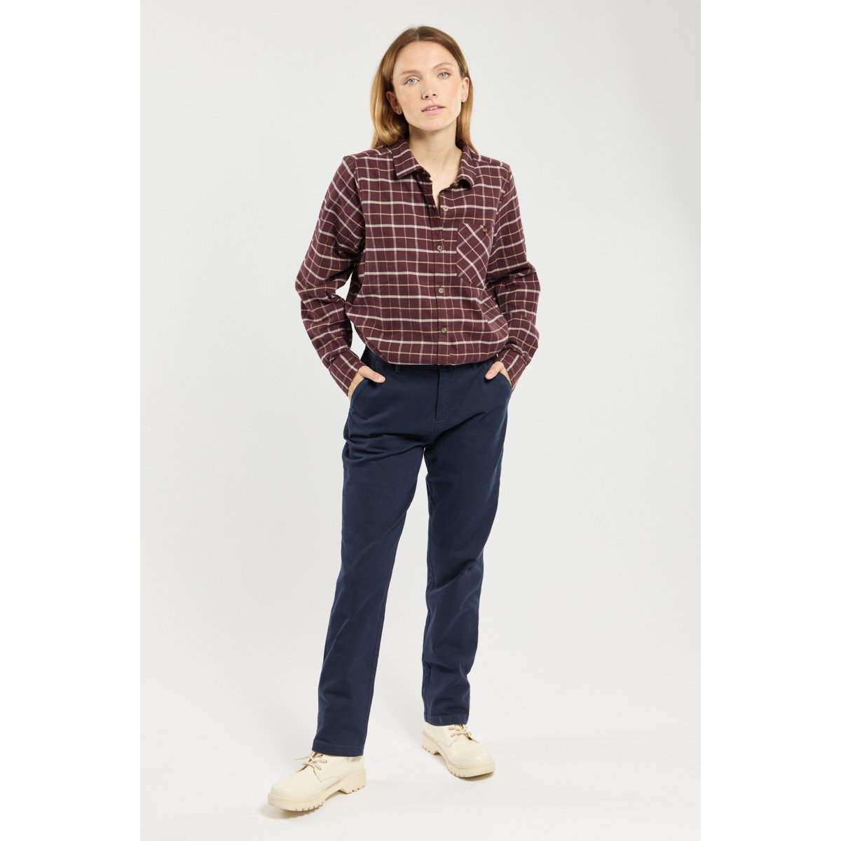 Pantalon en coton LOFER marine, BERMUDES