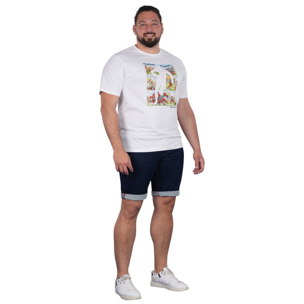 T-shirt en coton biologique blanc uni pourvu d'une coupe droite blanc, RUCKFIELD