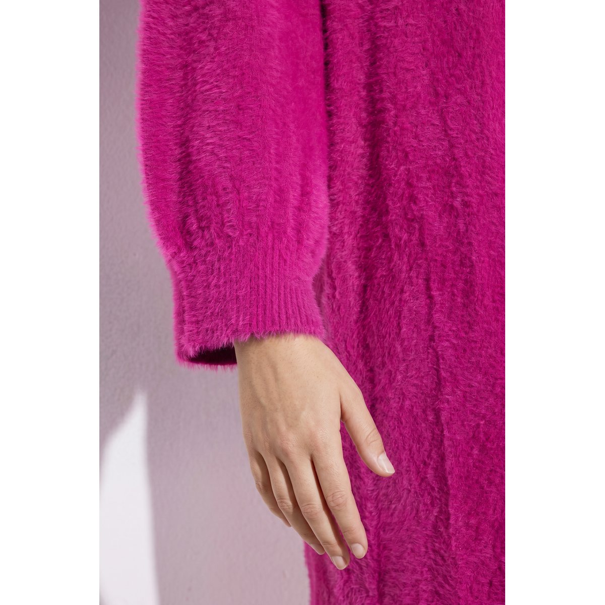 Cardigan long, sans fermeture fuchsia, ULLA POPKEN