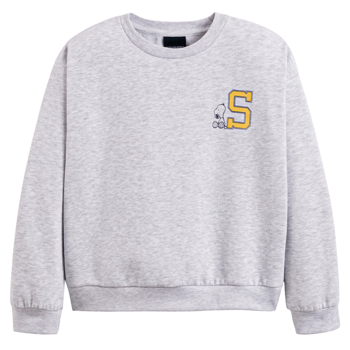 Printed Cotton Mix Sweatshirt grey marl, SNOOPY