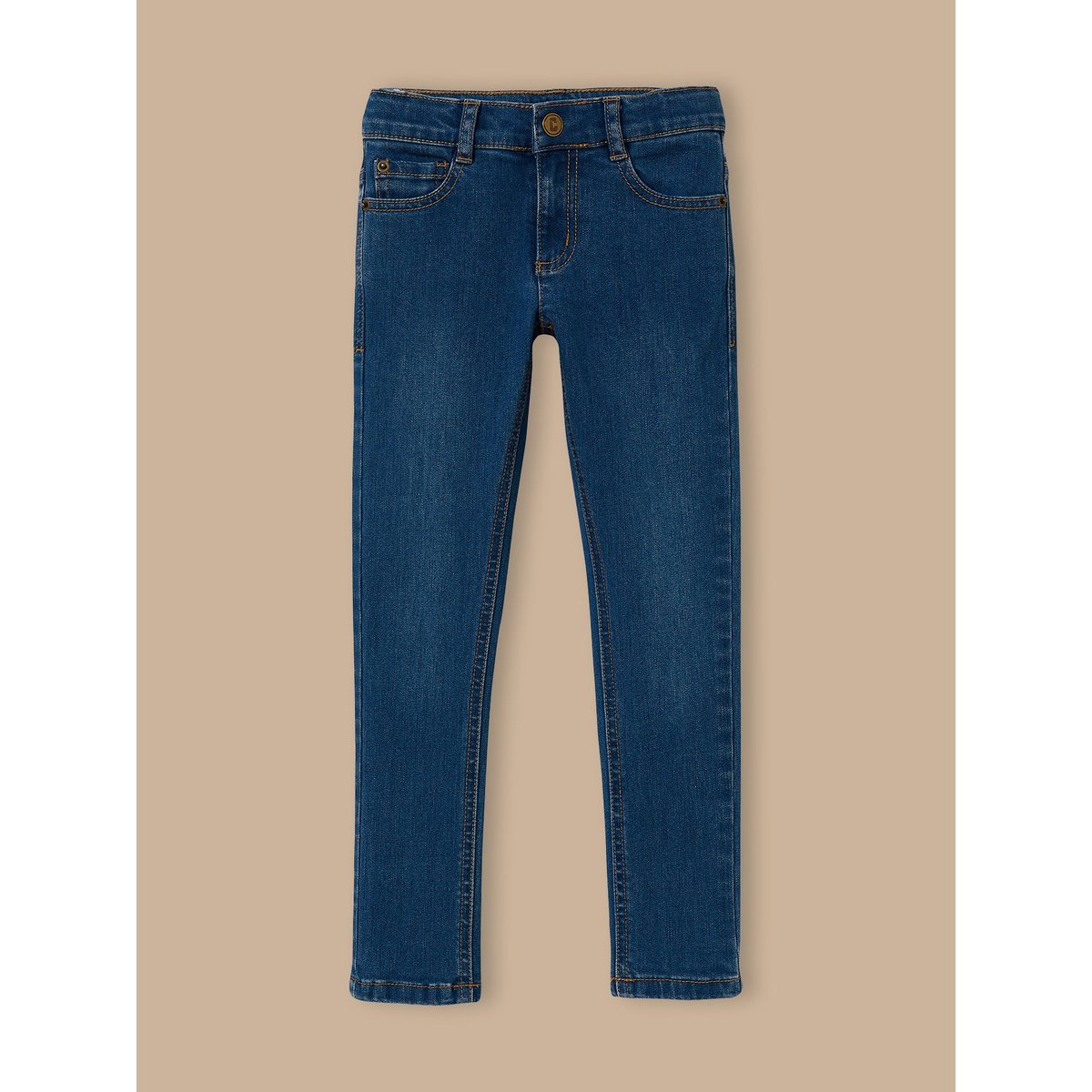 Jean coupe slim bleu moyen uni, CYRILLUS