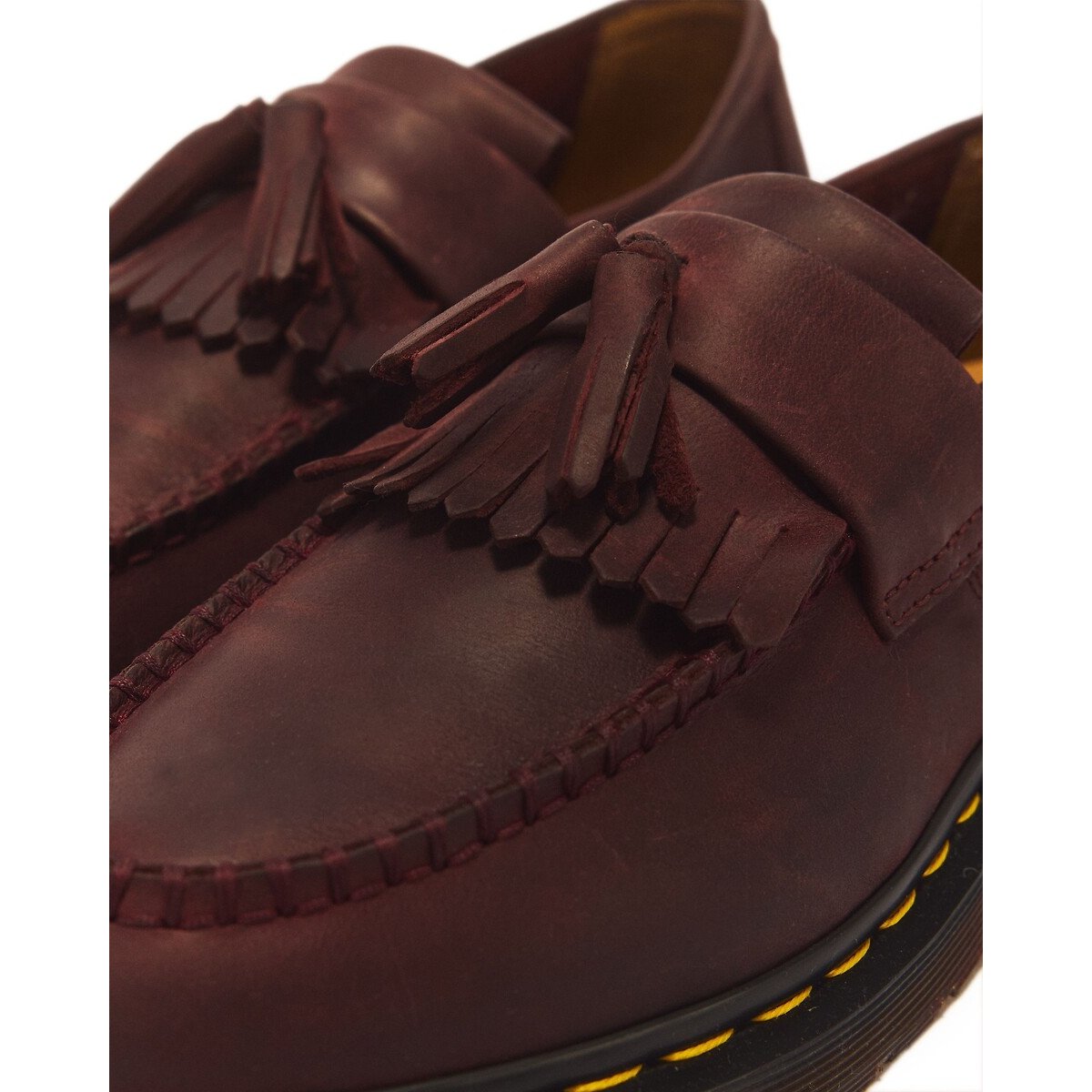 Adrian Crazy Horse leather loafers dark red, DR. MARTENS