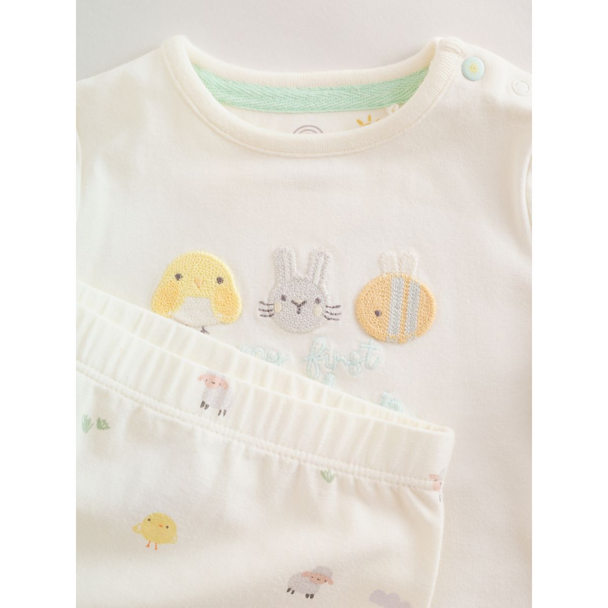 Legging bébé et t-shirt my first easter blanc mon premier pâques, NEXT