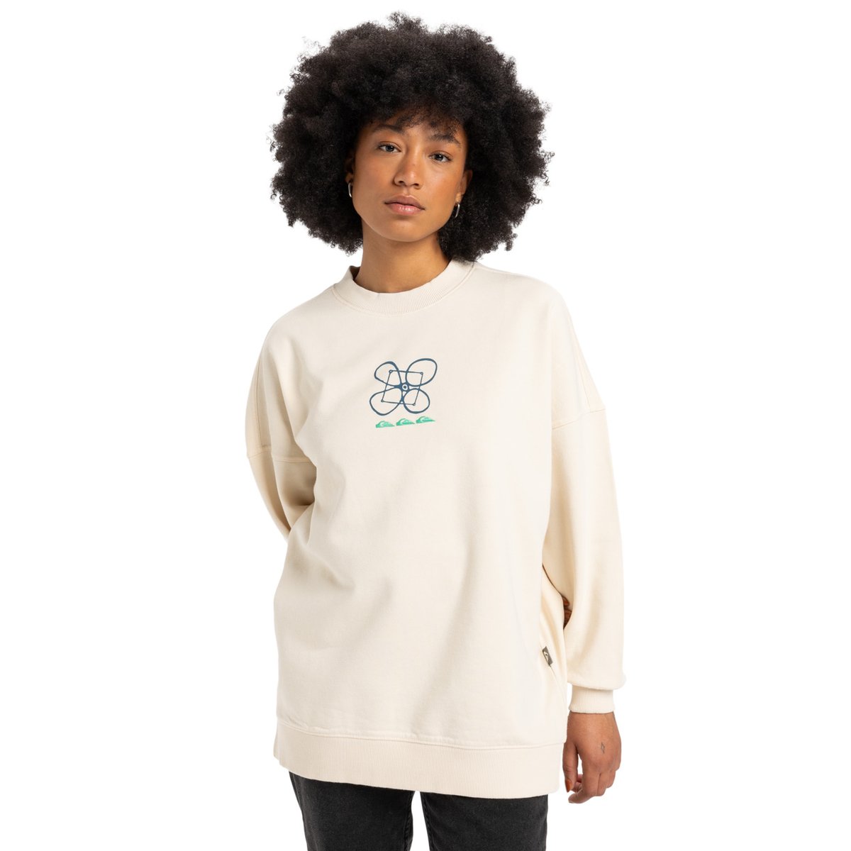 Sweat à col rond WORKWEAR blanc birch, QUIKSILVER
