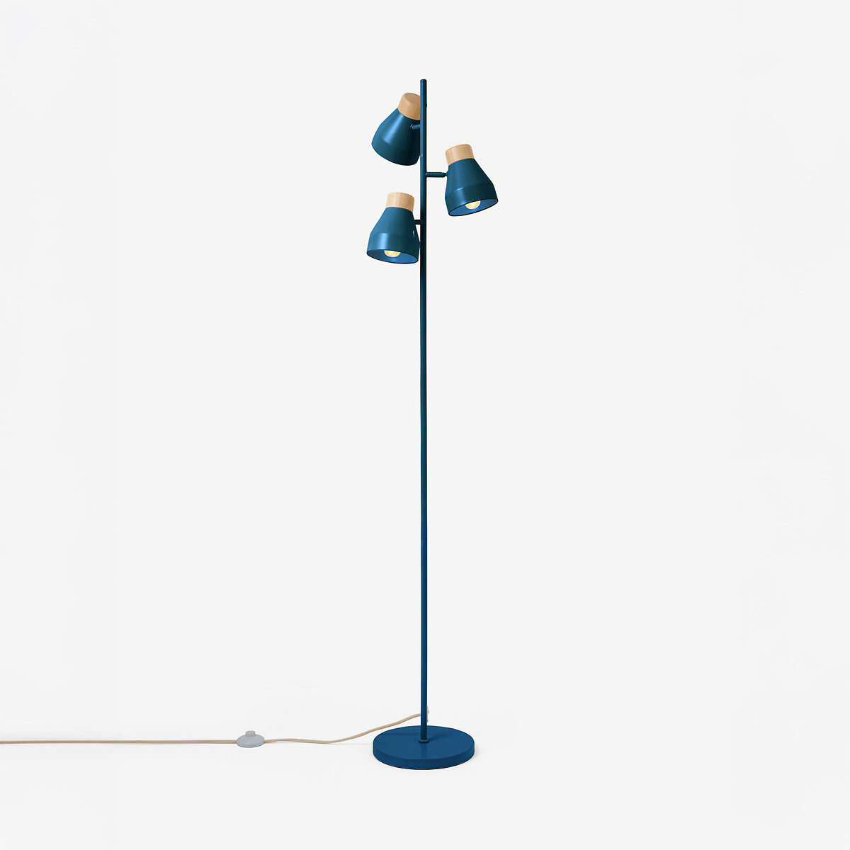 MADE.COM Albert 3-Light Spot Floor Lamp navy, MADE