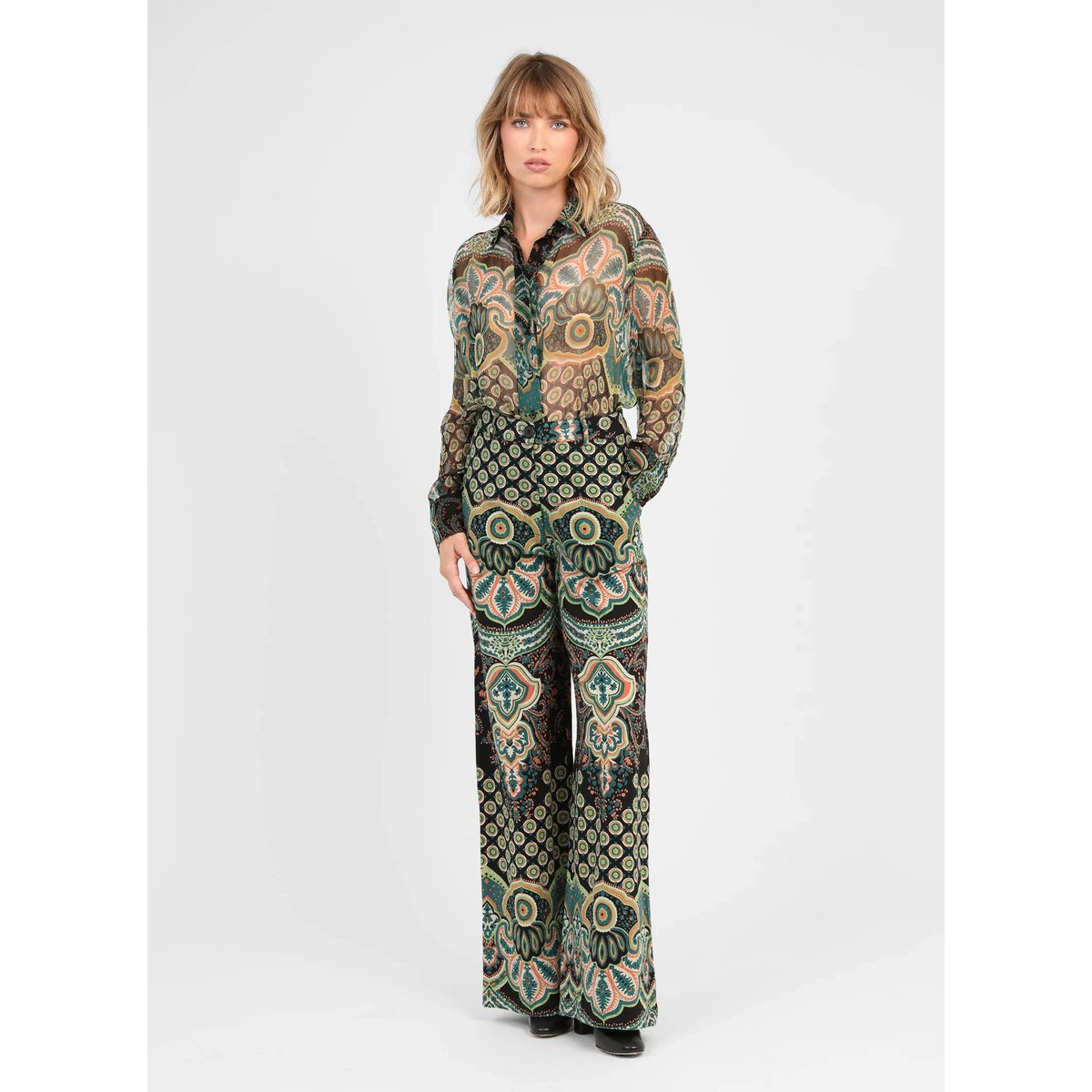 Pantalon ROSELA balmera turquoise, AN'GE